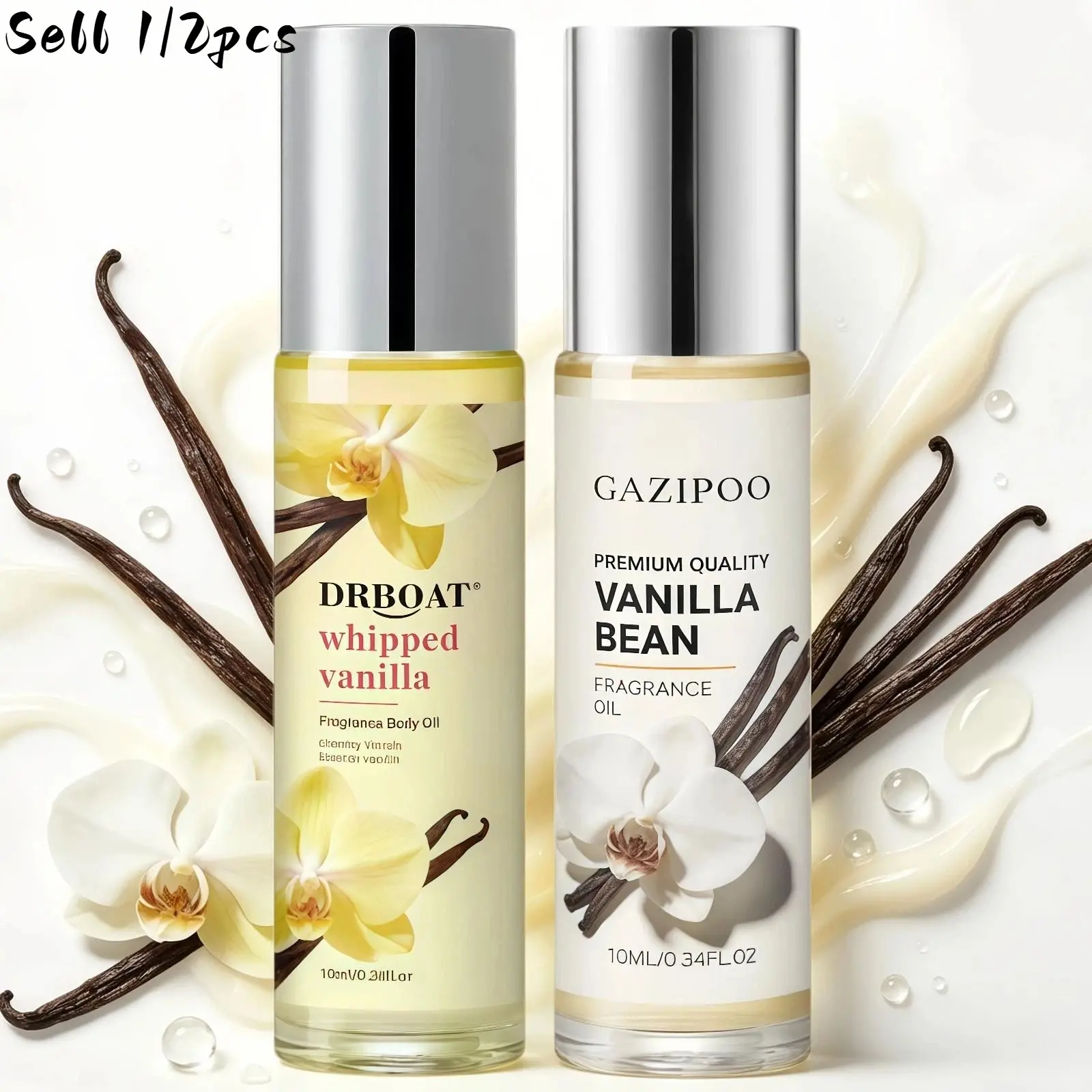 Vanilla Pheromone Oil - 10ML Fresh Roll-On Perfume Oil, Gourmet Oriental Eau de Toilette, Portable Travel Size, Long-Lasting Fargrance Oil for Men & Women, Daily Use, Travel-Size, High Quality Fragrance