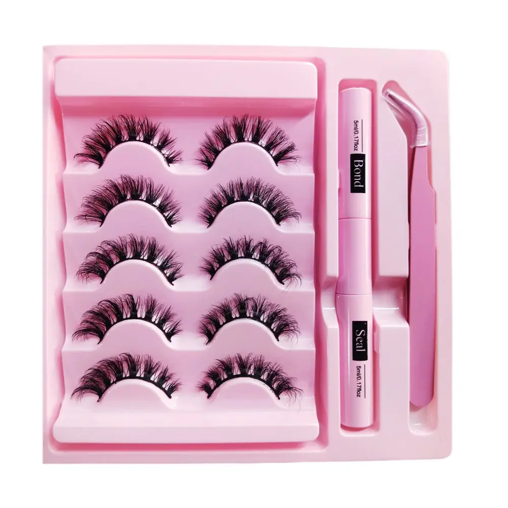 New 5 Pairs Russian Volume Natural Fluffy False Eyelashes, Classic Cat Eye Fox Fur False Lashes, Soft Natural Look, Easy to Carry