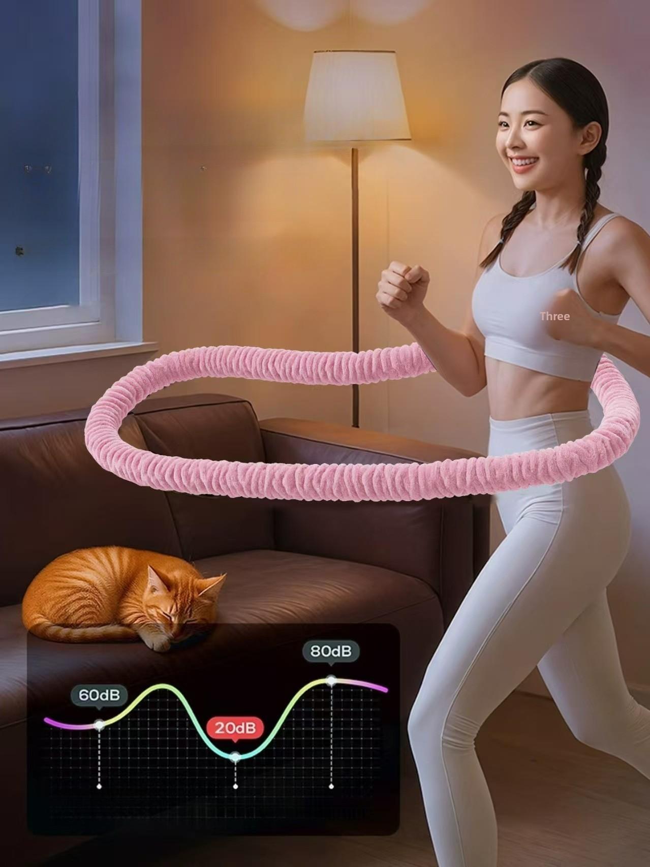 New Style Fleece Ultra Quiet weighted Hula Hoop for Fitness Yoga Training Soft Material Quiet Design Indoor Use Multi functional Exercise Equipment Home Gym Equipment Exercise Apparatus