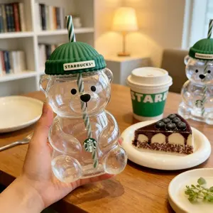 Starbucks Bearista Bear Cup Limited Edition Glass Cup Christmas gift 2026 Real Photo Green Tumbler