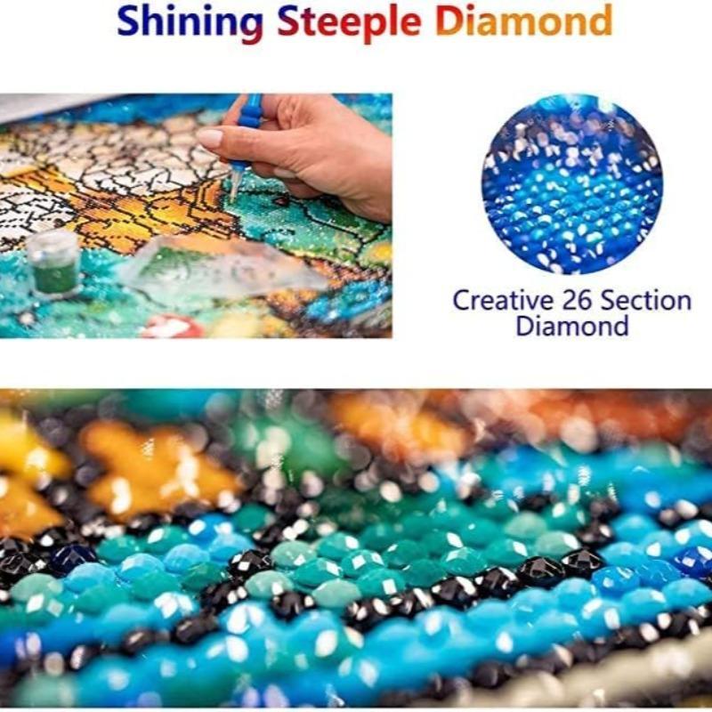 DIY Diamond Arts Colorful Painting Kit, Colorful Feather Pattern Diamond Arts Colorful Painting without Frame, Handmade Art Crafts for Home Decor