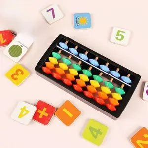 7 Digits Abacus Montessori Toy Kid's Learning Math Arithmetic Toy Chinese Traditional Abacus Educational Toys for Children Gifts