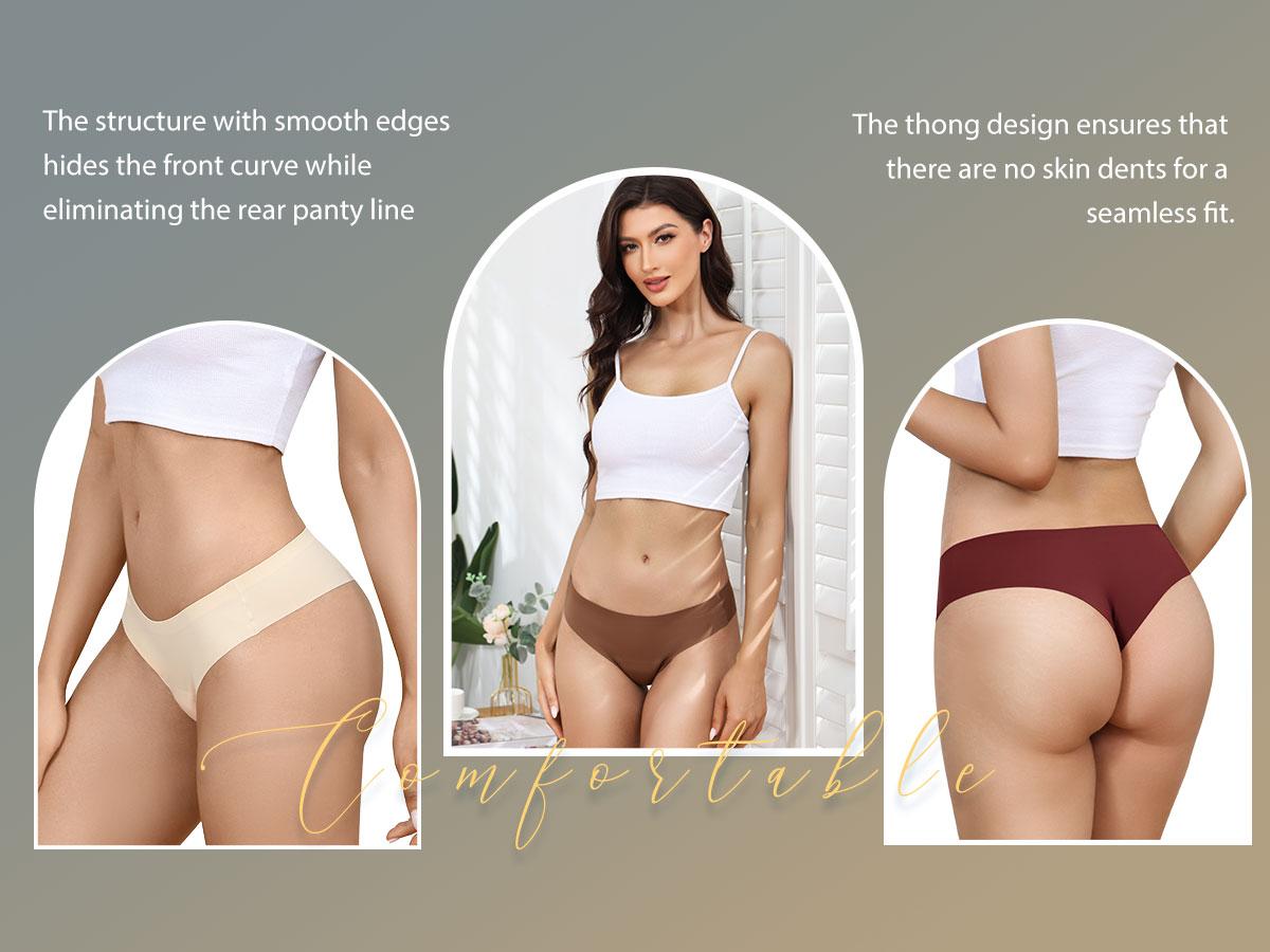 LEVAO 1/3/6 Pack Camel Toe Cover Thongs for Women – Low Waist Invisible G-String Panties, Anti Cameltoe Pad, No Show Thong Panty Liners, Comfortable Everyday Underwear, Machine Washable, Basic Womenswear SpringStatements