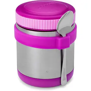 Zuppa Leakproof Triple-Insulated Stainless Steel Thermal jar, 14 oz, for Hot & Cold Meals, Keeps  Hot 6 Hours/Cold 12 Hours, Wide Mouth with Removable Utensil Band, Bijoux