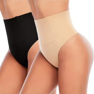 Women's High-Waist Thong Shapewear - Steel Bone Waist Trainer Butt Lifter Thin Summer Seamless