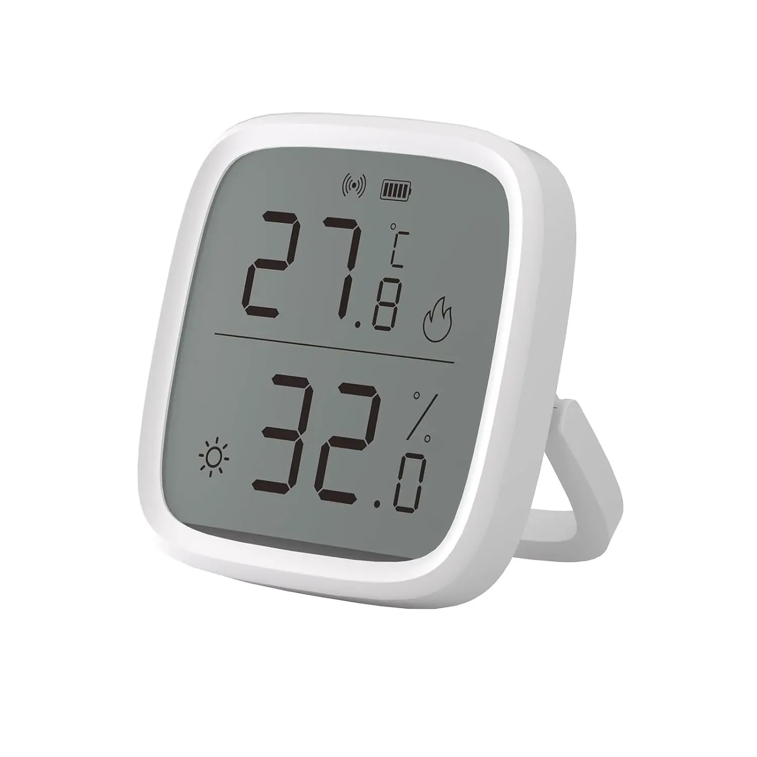 Zigbee Indoor Temperature Humidity Sensor with LCD Display, SNZB-02D Thermometer Hygrometer, Works with Alexa & Google Home for Remote Monitoring and Home Automation, ZigBee 3.0 Hub Required, 1-Pack