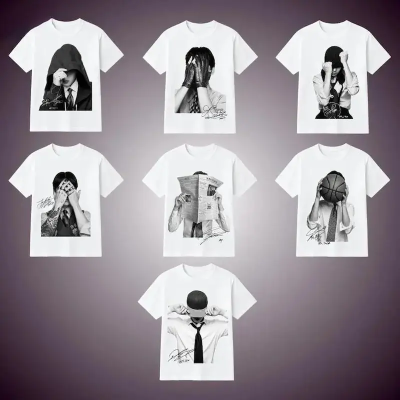 Arirang Bangtan Members Signature  Graphic White and Black Unisex T-Shirt, Retro 90s Tee, World Tour 2026