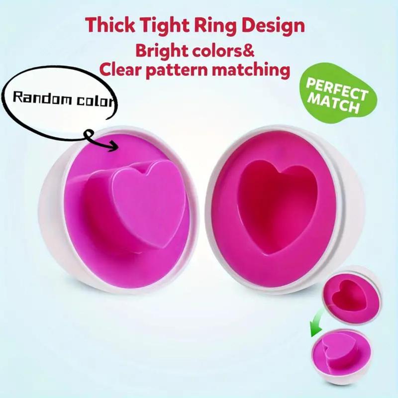 Random Color Egg Shaped Puzzle Toy, Shape Sorter, 12pcs/set Colorful Egg Matching Set, Early Learning & Fine Motor Skills Puzzle for Youngsters