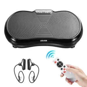 VEVOR Vibration Plate Exercise Machine, Whole Body Shaker for Lymphatic Drainage and Weight Loss, Home Workout Gym Fitness Equipment with 2 Resistance Bands, Vibrating Platform for Women Men, Blackdealsforyoudays