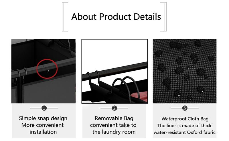 3-Bag Laundry Basket Hamper Laundry Sorter Cart laundry room organization with Heavy Duty Rolling Lockable Wheels and Removable Bags【A001】 Deals For You Days