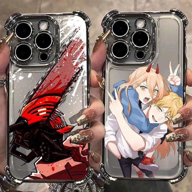 Chainsaw Man Art For iPhone 17 16 15 14 13 12 11 Pro Max Plus Air & Samsung Galaxy S25 Ultra S24 S23 S22 S21 Plus - Top Fan's Phone Case Cover as Perfect Gift Get Ready for Halloween, Aesthetic, Smartphone