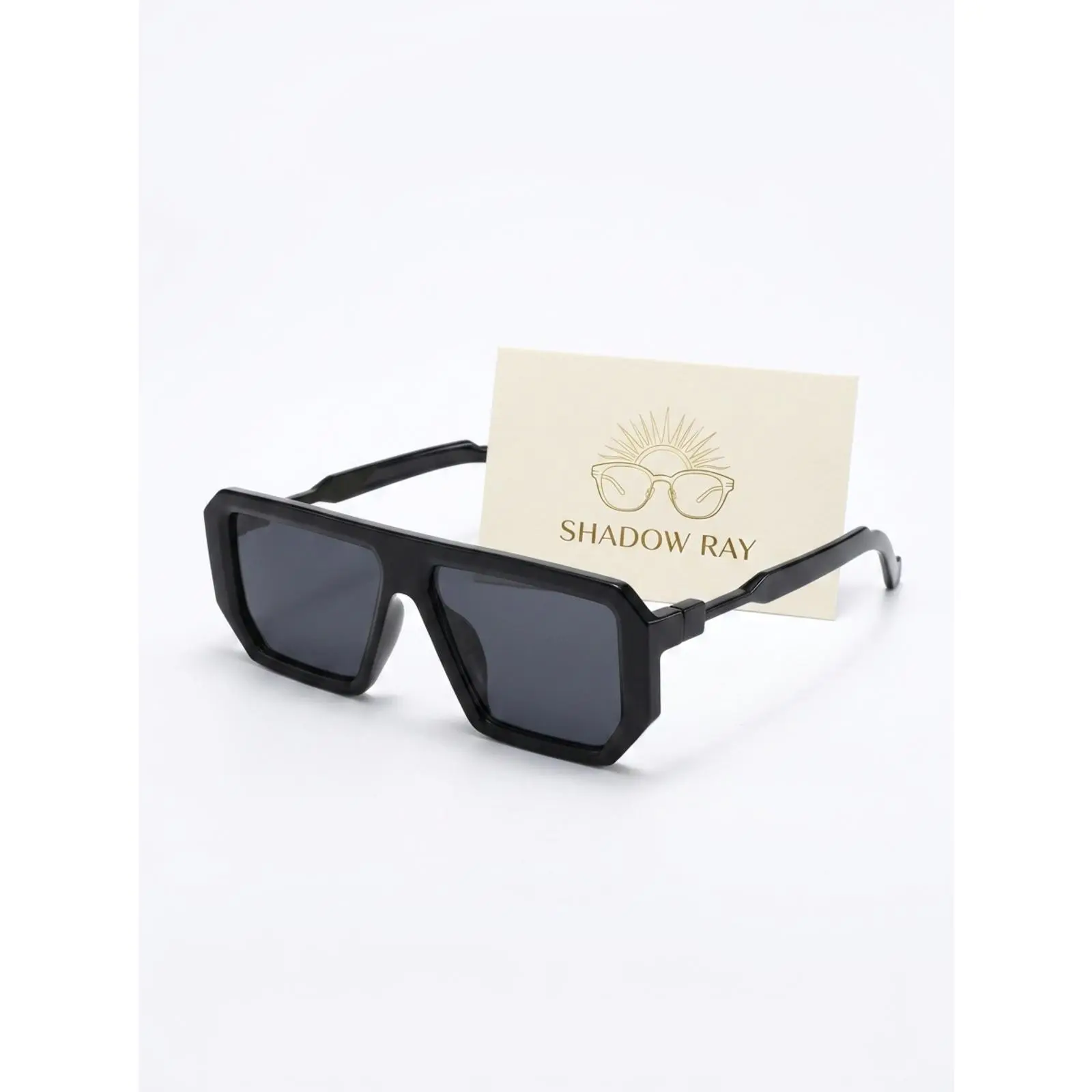 SHADOW RAY Geometric Square Sunglasses| Retro Oversized Rectangle Shades UV400 Protection Fashion Streetwear Glasses for Men Women