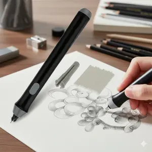 Electric Eraser Set for Drawing - Professional Highlighting, Detail Eraser & Correction Tool with Replaceable Tips. Perfect for Artists, Students, Sketching & Creative Projects. Great Gift for Art Lovers.