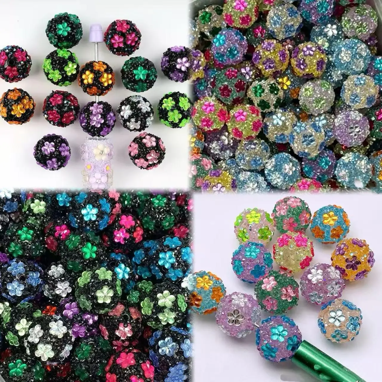 Tara-P19-Bling Five-Petal Flower Beads 1pc per Bag Tara-P19-Bling Five-Petal Flower Beads 1pc per Bag