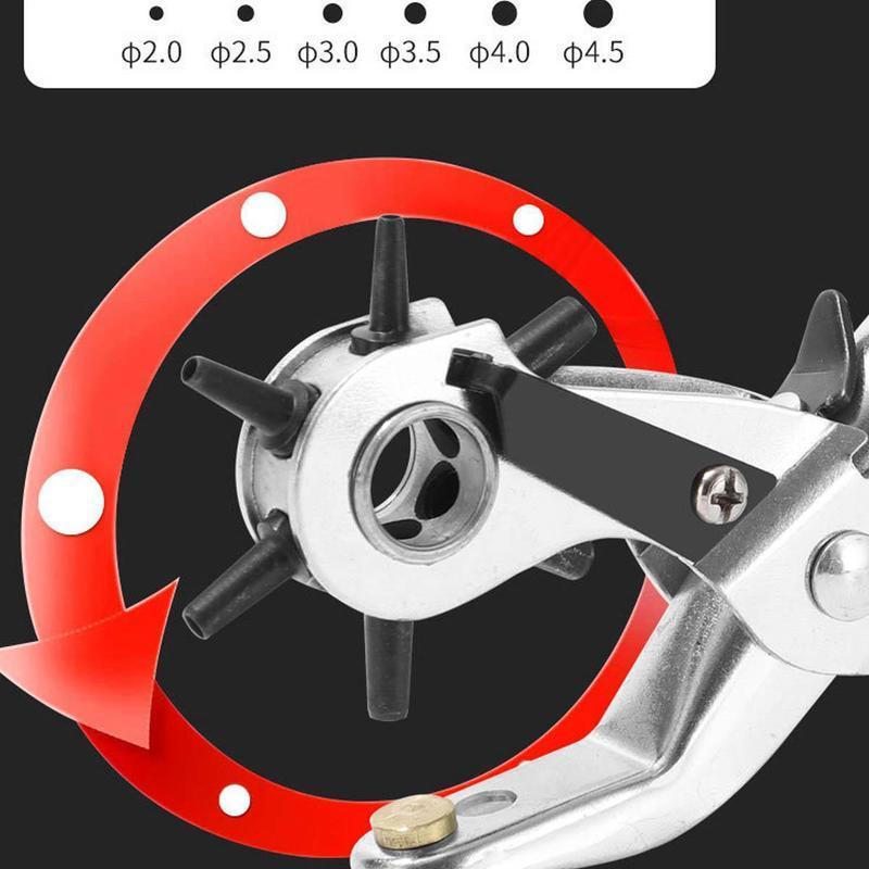 Heavy-Duty Tungsten Steel Belt Hole Punch Ergonomic Handheld Tool for Leather Belt Paper Fabric Home Office Industrial Use Durable Portable