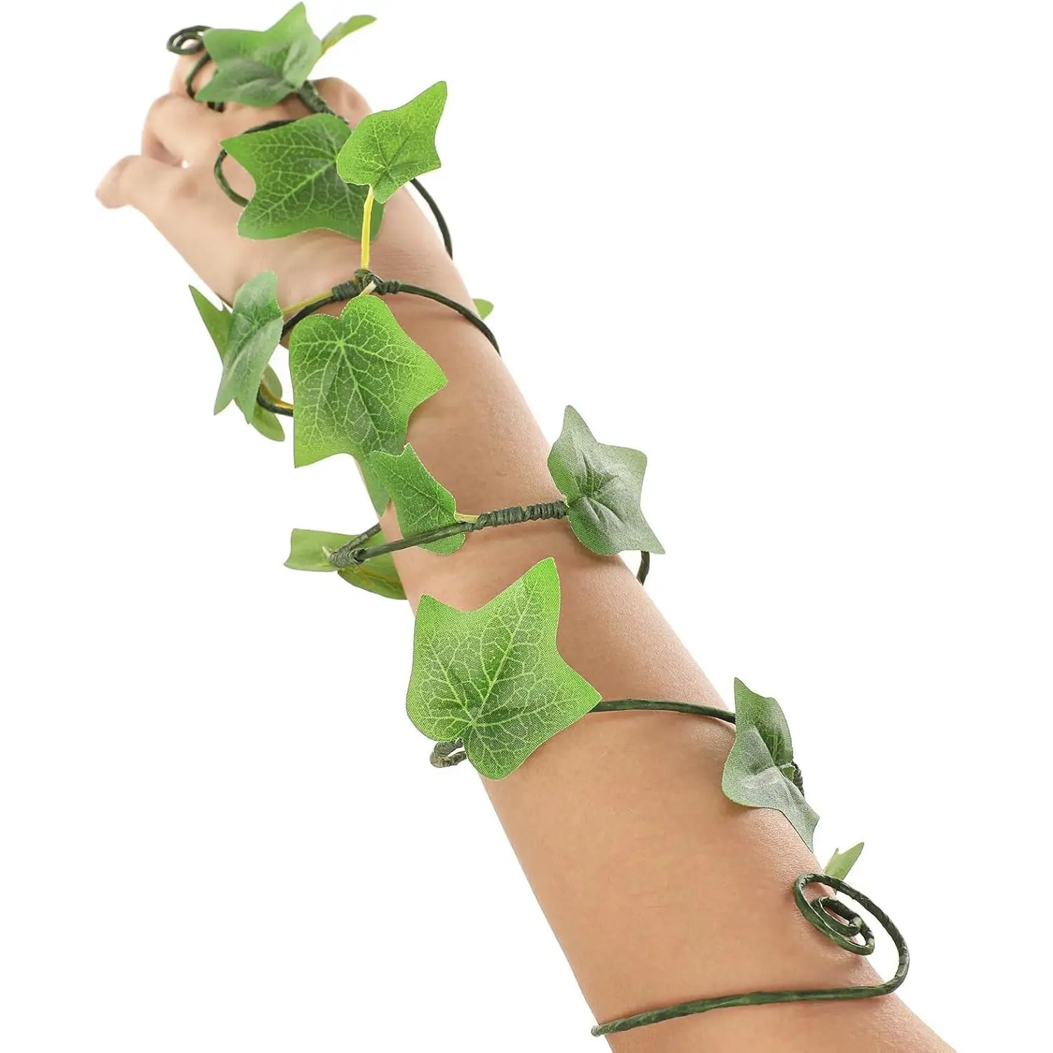FRESHME Fairy Ivy Wraps - Upper Arm Leaf Vines Accessory for Adult Women, Woodland Elf Elven Bracelet, Renaissance Mother Nature Costume