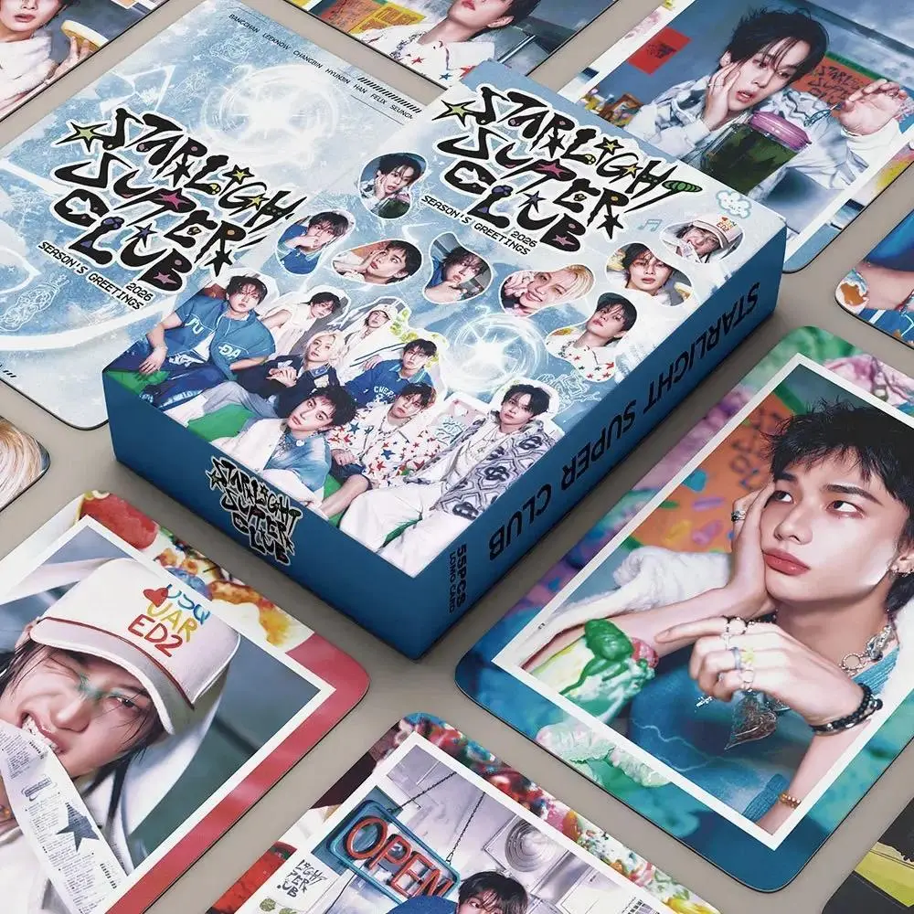 Unisex Kpop Idol 55pcs SK Starlight Super Club Small Photocards, 2026 DO IT Fan-Favorite Gifts for Kpop Fans