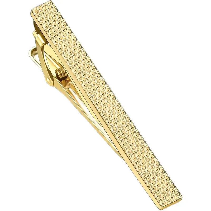 Gold Tie Clips for Men, 2.36 Inch Tie Clip Tie Bar Tie Pins for Standard Ties, Gold Men's Tie Clip Tie Clasps Unique Men's Accessories Gifts for Business, Church, Weddings, Formal Events
