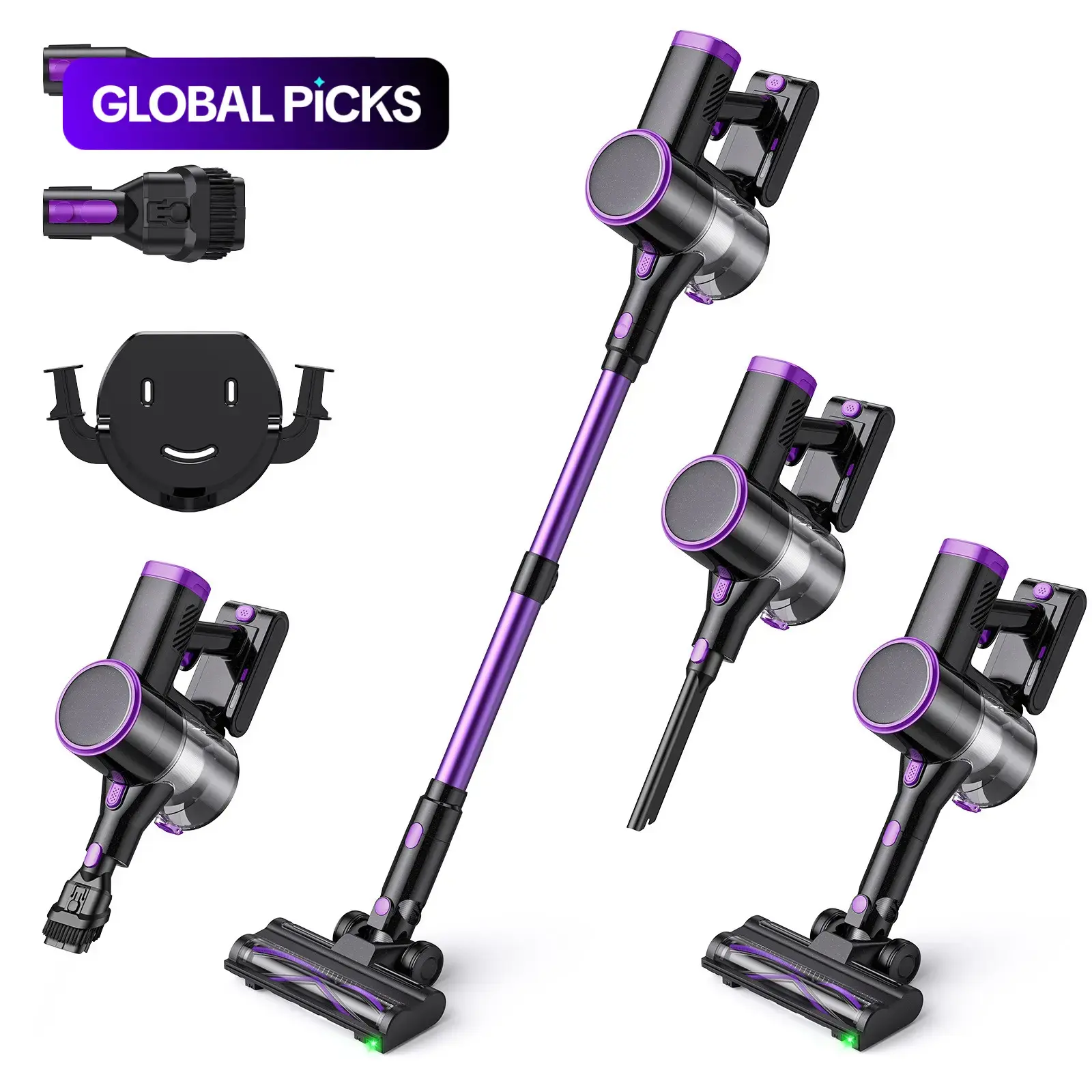 P4 Wireless Cordless Vacuum Cleaner, Strong Suction, Dust Detection, Six-Stage Filtration, Large Capacity, Ergonomic Design #GLOBAL PICKS