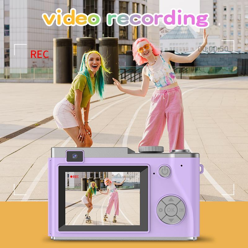NINEKAYAA Digital Retro CCD Camera, 4K High-definition Dual Camera Entry-level Small Travel Card Machine, Portable Selfie Camera