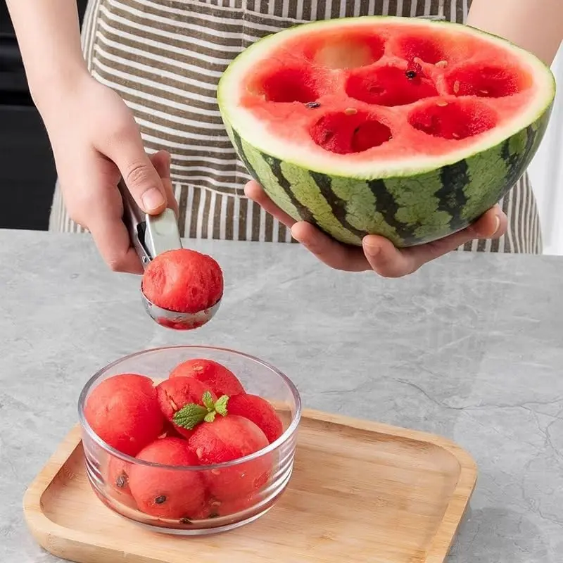 Stainless Steel Ice Cream Scooper, No Stick Melon Baller, Easy Fruit Scooper, Perfect for Ice Cream and Sorbet, Durable and Efficient