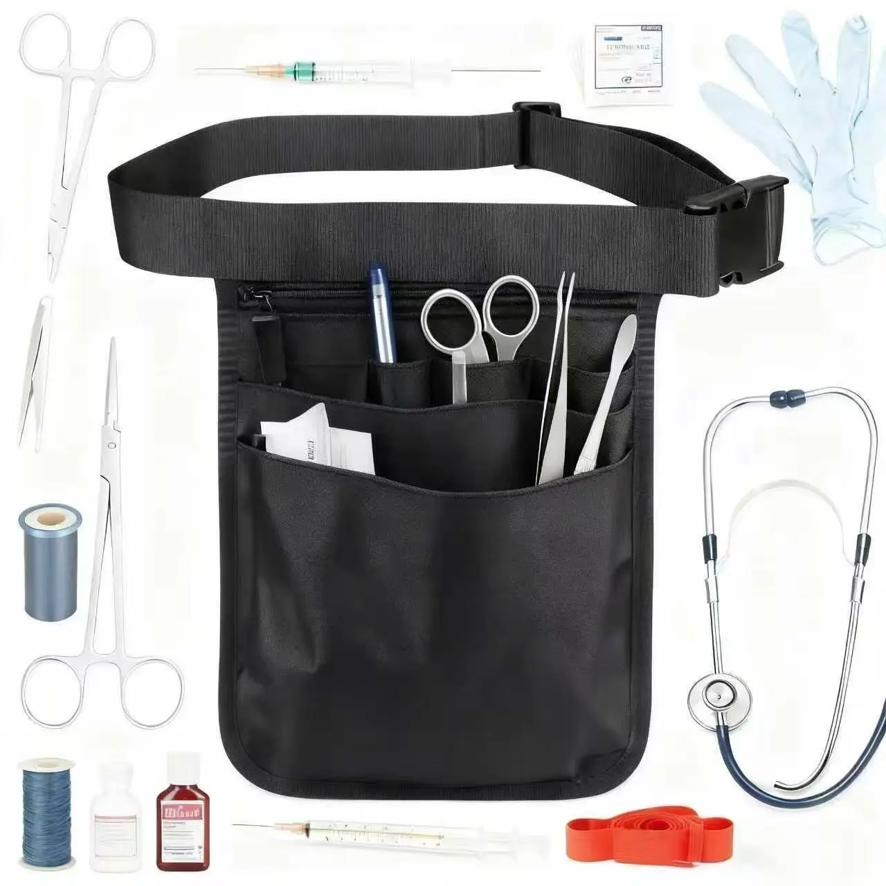 Portable Nurse Tool Bag, Medical Staff Storage Waist Pack, Pet Grooming Medical Kit, Handy Organizer for Nail Artists, Florists, Outdoor Inspectors