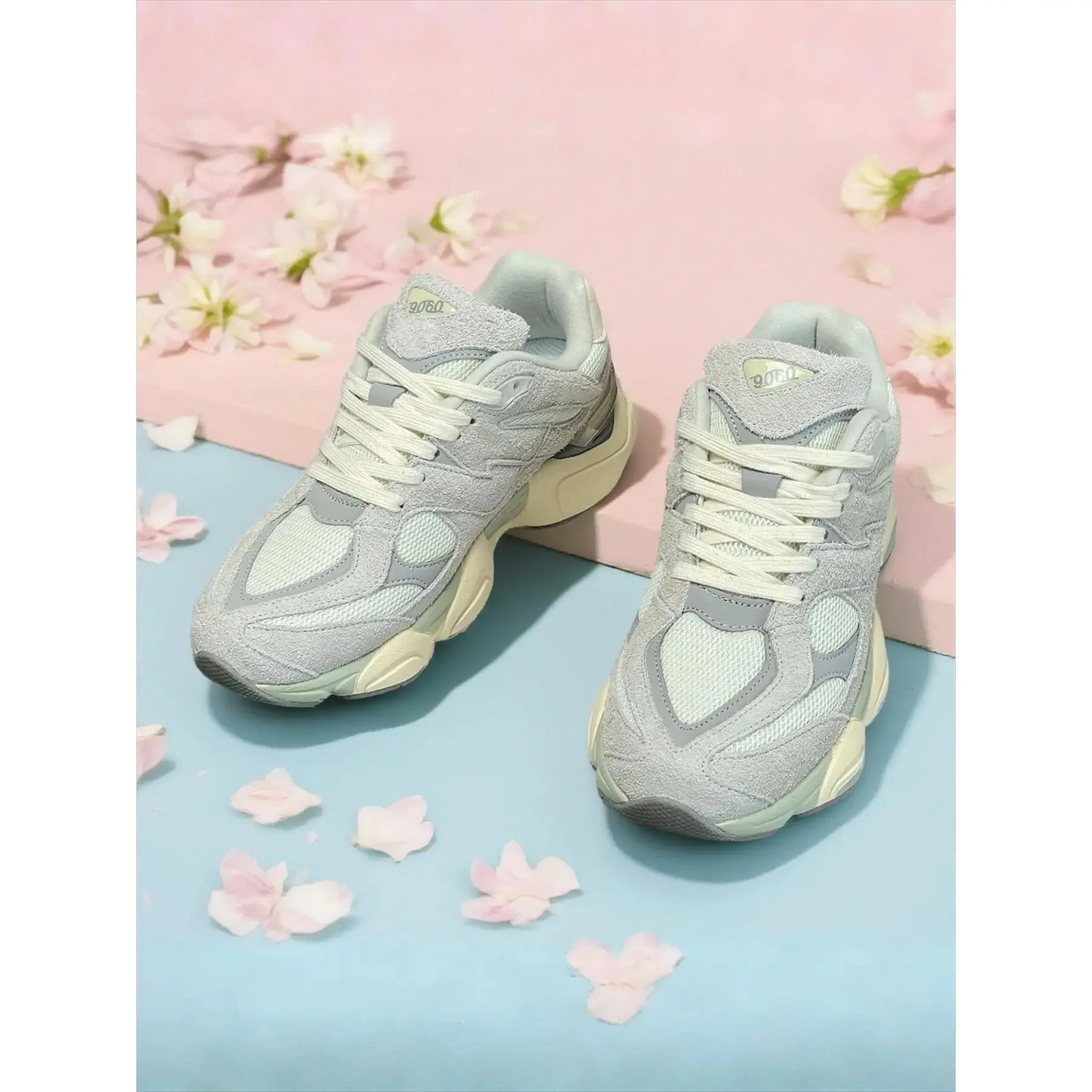 9060 Sport Casual Dad Shoes Sneaker Athletic Sneakers 2026 New Style for Fall and Winter, Thick Warm Footwear for Men and Women, Low Top Design with Rubber Sole