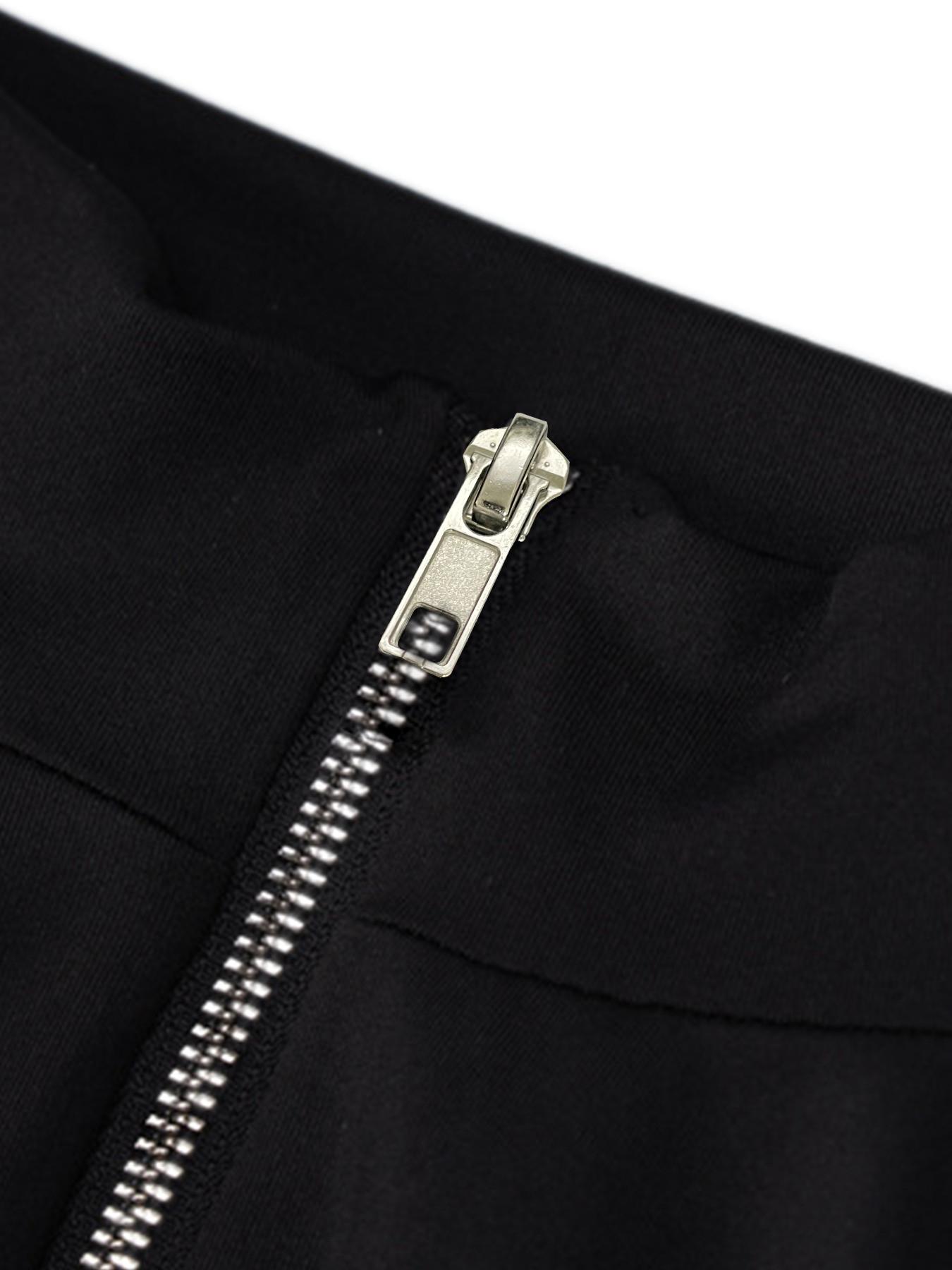 Women's Solid Zip Up Thumb Hole Design Bodysuit, Slim Fit Casual Basic Long Sleeve Stand Collar Bodycon Bodysuit, Zipper Corset Bodysuit for Fall & Winter, Women's Clothes for Daily Wear, Longsleeves Womenswear