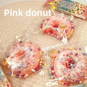 Donut Squishy Toy with a Squishy Texture, High Aesthetic Value, Popular on Live Streaming, Blind Bag Plush Cat Paw Stress Relief Toy