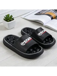 1 pair of casual Ecko printed slippers for indoor/outdoor use, breathable beach shoes, lightweight home slippers, travel sandals, unisex - This versatile footwear is suitable for home use, beach getaways, and casual daily outings.