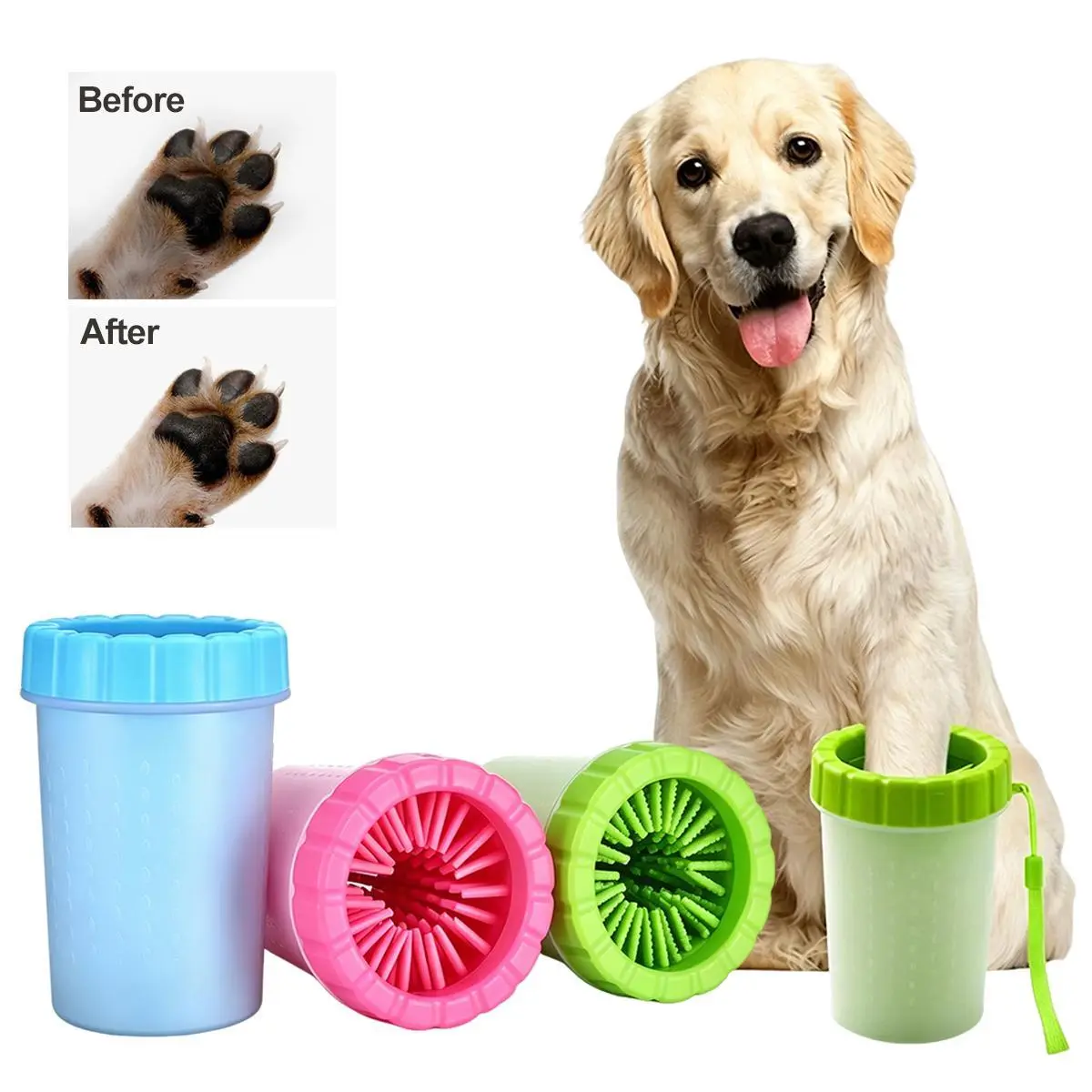 Portable Pet Paw Washing Cup for Dogs & Cats | Effective Muddy Paws Cleaner Cup Essential Pet Accessory, Foot Washer, Mud Cleaning