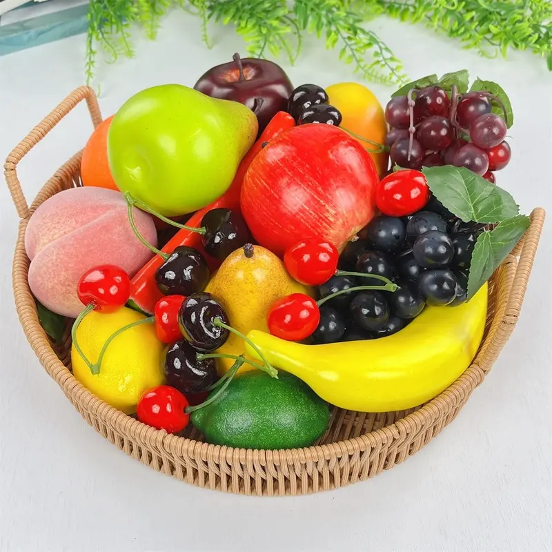 20 Pcs Artificial Fruits Set - Realistic Foam Fake Fruit Assortment, Faux Fruit Decor for Home Kitchen Bowl, Party Table Centerpiece, Photography Prop