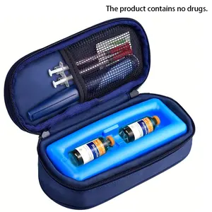 Insulin Bottle Refrigerator Travel Case, Diabetic Insulated Bag, Insulated Pockets, Portable Mini Cooler Pouch with Ice Pack, Cooler Bags, Ice Retention Cooler, Medication Storage Kit