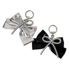 Korean Ins Silver Bow Keychain |   Retro Y2K Aesthetic |   Cute Cool Bag Charm Pendant