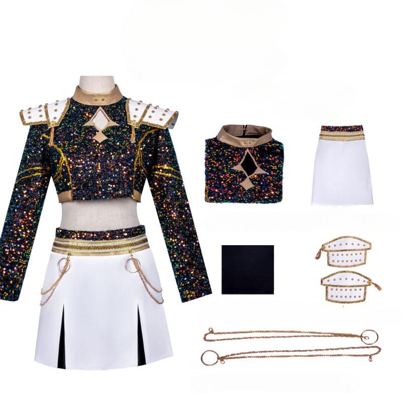 Girls' Halloween Cosplay Costume - Kids' Stage Performance Outfit with Matching Accessories