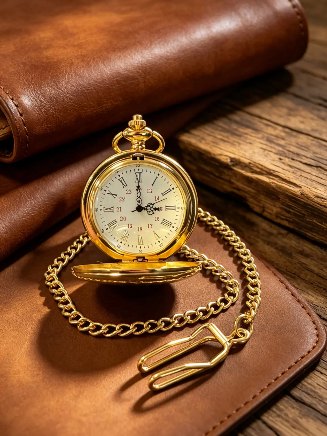 Elegant Dual-Sided Chrome Plated Polished Quartz Pocket Watch, Men's Watch, Fashion Accessory, Perfect Gift, Stylish Timepiece