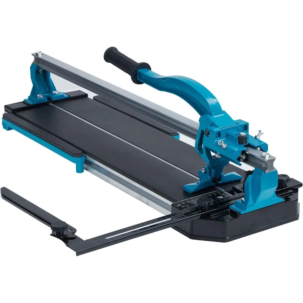 Manual Tile Cutter with Laser Guide, Heavy Duty Single Rail Porcelain Ceramic Cutters with Tungsten Wheel, Dust-Free Professional Precision Floor Tile Tool (24"/32"/48")