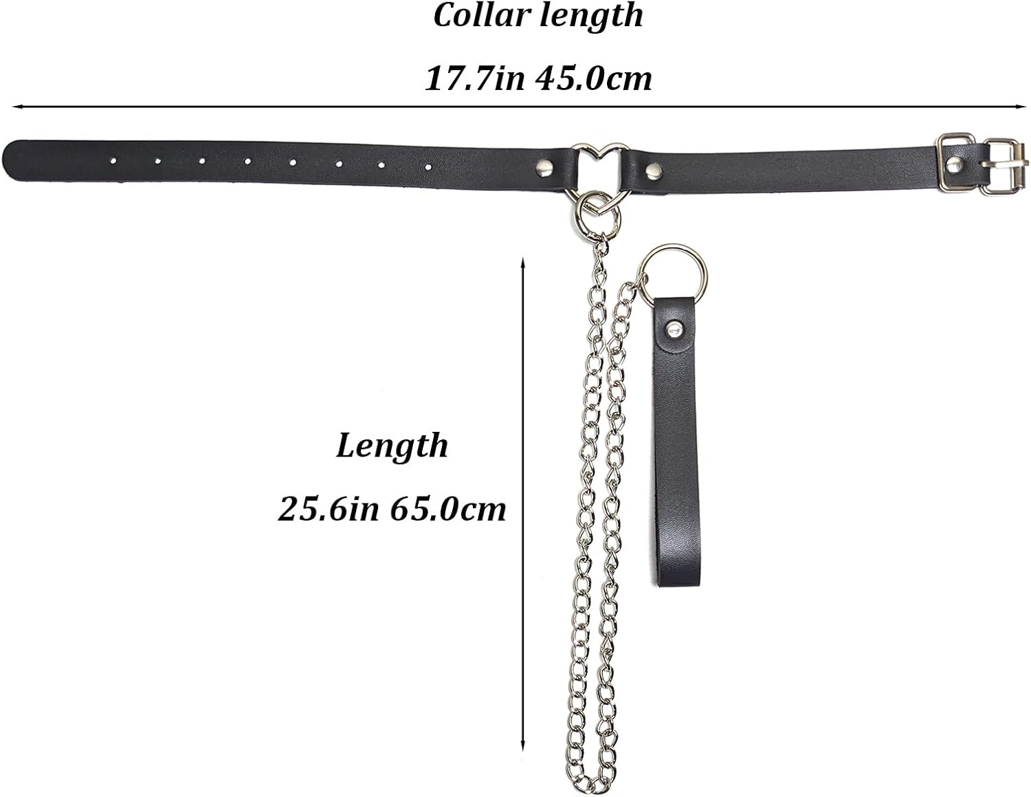 Leather Collar Choker Necklace for Women Punk Leash Goth Y2K Cosplay Costume Accessories