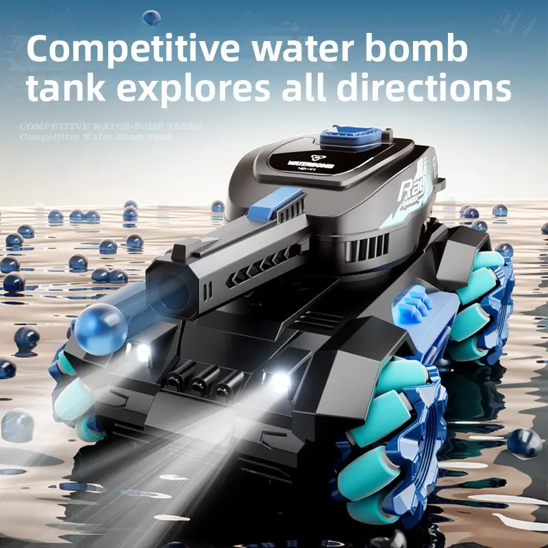 Y1 four-wheel drive gesture-controlled remote control tank toy can fire water bombs, children's toy car for boys