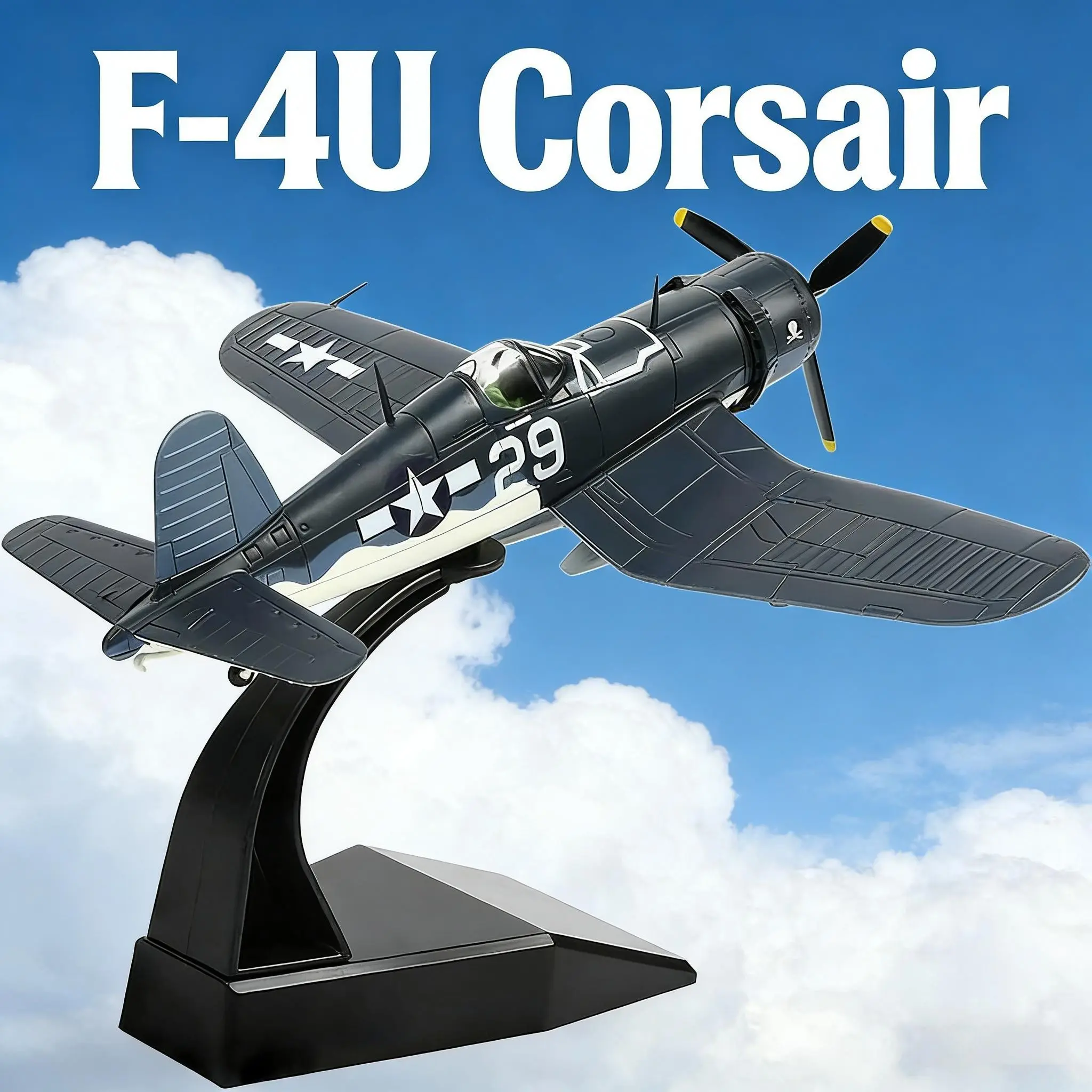 1/72 Scale F-4u Corsair Fighter Model, Collectible US Navy Wwii Classic Alloy Diecast, Military Display, Collection, Christmas Gift, Birthday Present