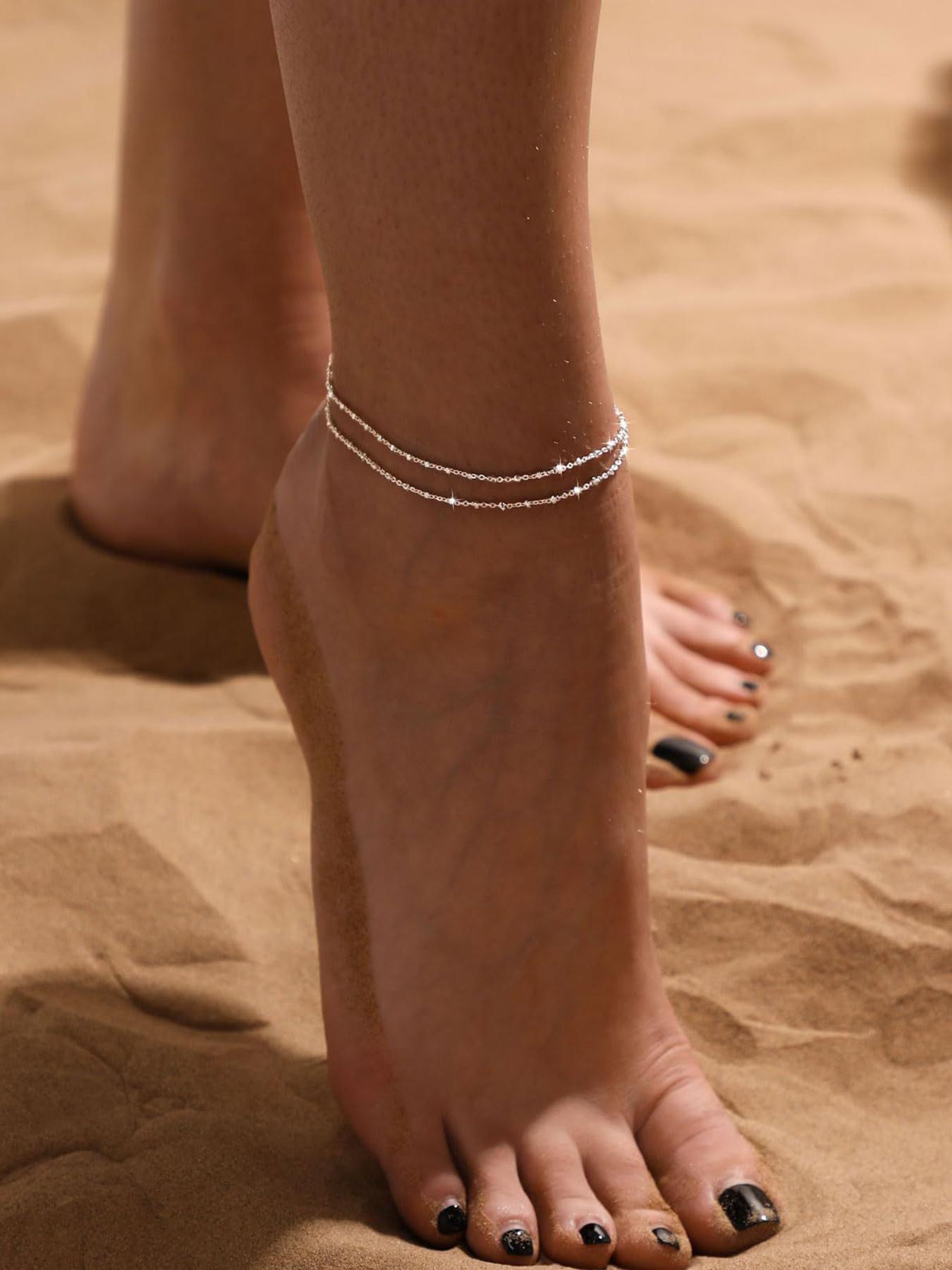 Women's Elegant Minimalist Anklet, Exquisite Trendy Anklet, Chic All-match Body Jewelry As Gift for Girlfriend