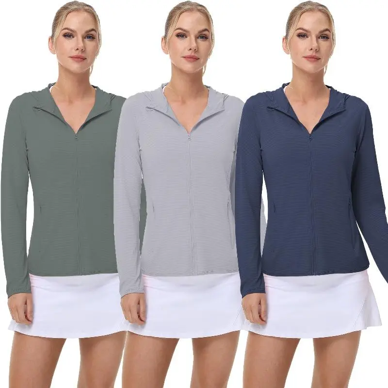 1/2/3 Pack Women's UPF50+ Sun Protection Long Sleeve Shirts Quarter Zip Lightweight Quick Dry Athletic Workout Running UV Protection Pullover Tops Multi Color Combo