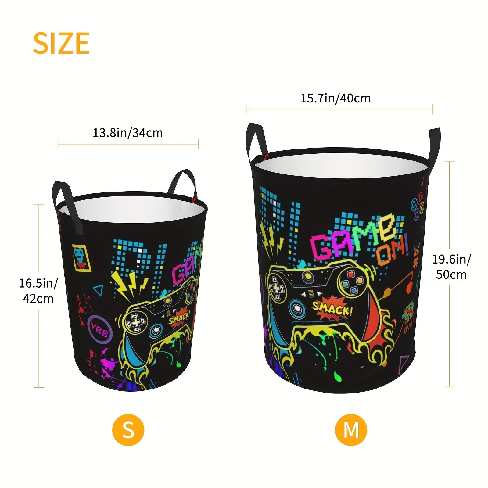 Foldable Game Controller Laundry Basket, Gamer Handheld Console Bedroom Laundry Hamper, Large Capacity Bathroom Storage Bag, University Dormitory Living Room Toy Organizer, Laundry Basket