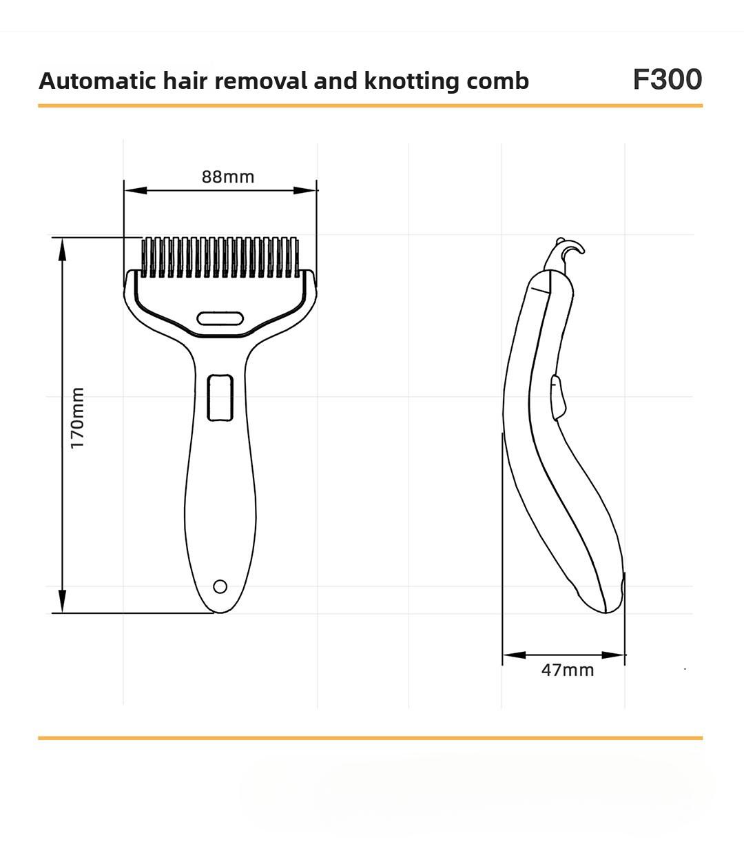 Self-Cleaning Pet Comb, One-Click Deshedding Brush for Cats & Dogs, Dematting Grooming Tool