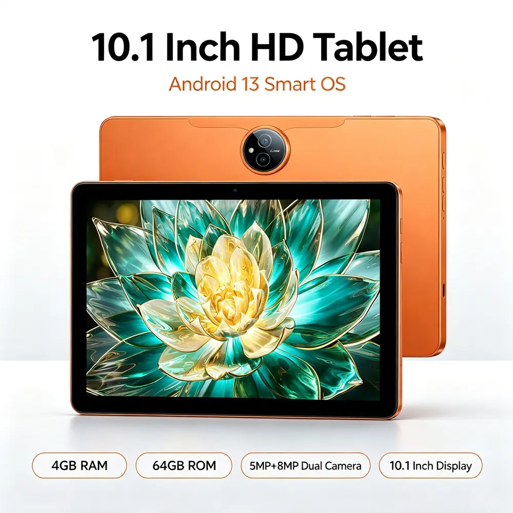 Talking tablet, Android 13 system, 4GB RAM, 64GB ROM, supports cellular network, WIFI, Bluetooth function, TF expansion, SIM card, dual cameras, 5MP+8MP, large battery capacity