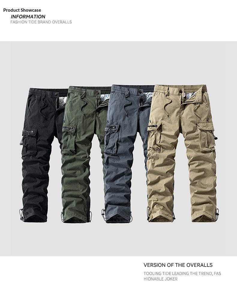 Washed Vintage Loose Tapered Work Pants- Classic Fit, Versatile for Work& Casual, Unique Vintage Wash Finish Menswear Man Trouser Pocket Beige Plain