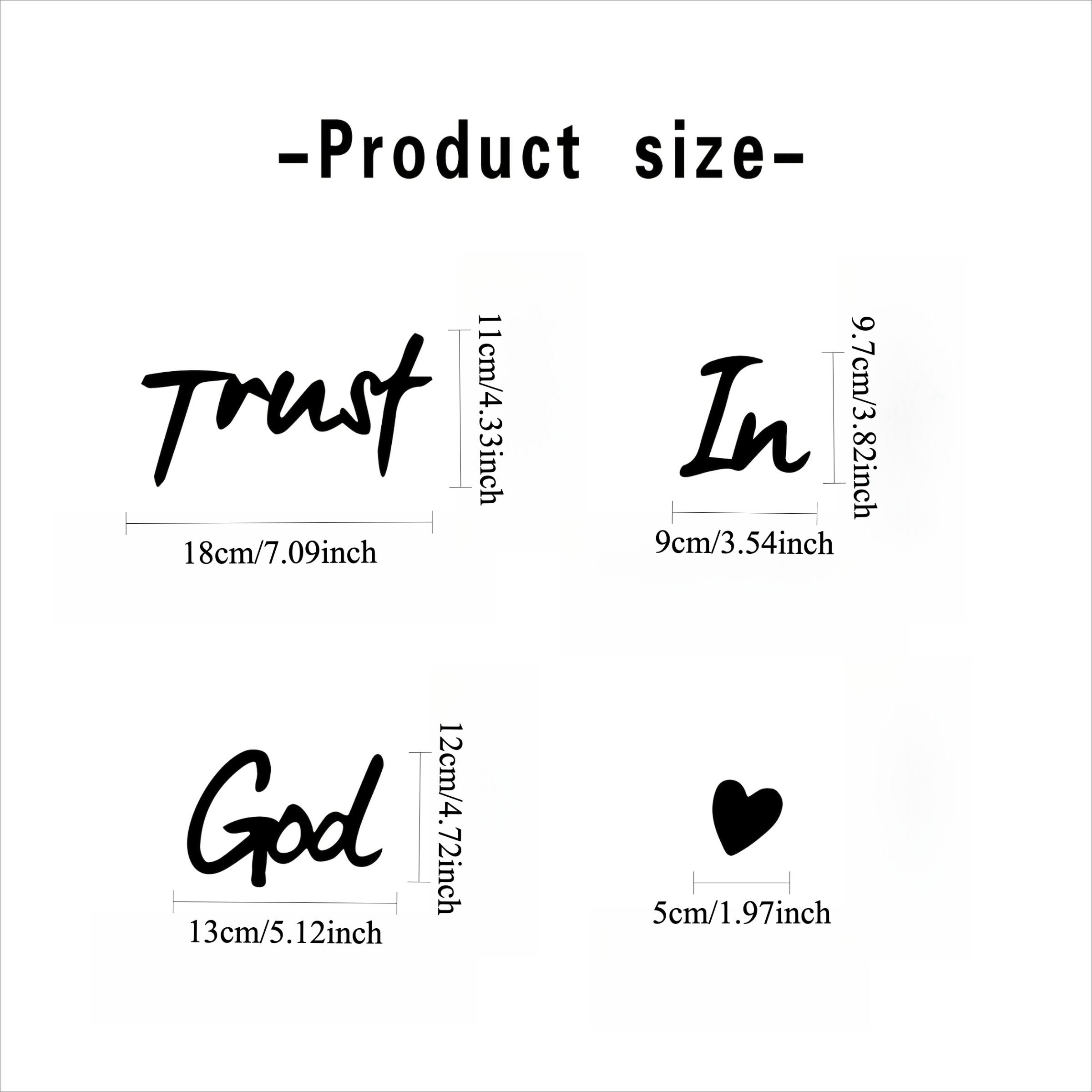 Trust in God Letter Pattern Wall Hanging Decor, Inspirational Wall Hanging Decor for Home, Prayer Room & Farmhouse Decor, s, Art Wall Decoration upside christmas tree pink ribbon peach basket Cowboy Plush Set cleaning  mop  bucket Cordless Travel Vacuum B