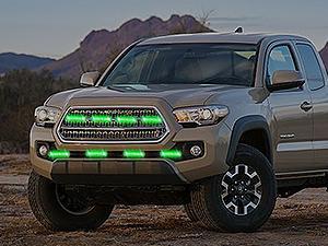 Nilight 8PCS 12LED Green Strobe Lights - 12/24 VDC, High Visibility, Mini Ultra-Slim, Aluminum Base Surface Mount Flashing Lights with Sync Feature for Cars, Trucks, Car Accessories, Off Road Vehicles