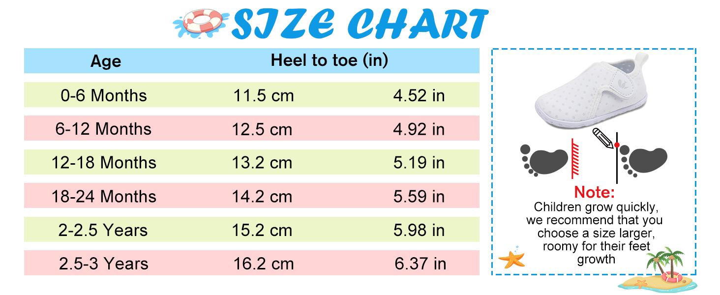Baby Boys Girls Water Sport Shoes Barefoot Kids Aqua Socks Quick-Dry Beach Swim Pool Shoes