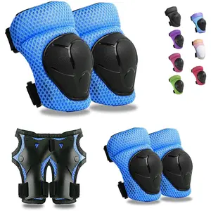 Knee Pads Elbow Pads Wrist Guards Set for Kids Upgraded Protective Gear for 4-12 Boys Girls Children Roller Skating Scooter Skateboarding Bike Roller Blade